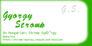 gyorgy stromp business card